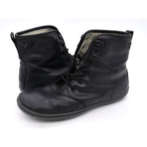 Vivobarefoot Boots Womens 10 Black Leather Lace Up Insulated Minimalist EU 41